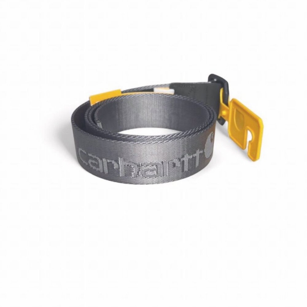 Carhartt Men's XL Gray Nylon Webbing Belt - Heavy Duty Workwear - NWT
